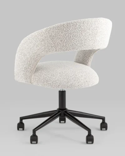 Кресло Mia, светло-серый УТ000037003 Stool Group, серый/ткань, ножки/металл/чёрный, размеры - 480*910***610*600 фото 5