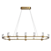 Светильник подвесной Defance 7144/65L Odeon Light прозрачный на 12 ламп, основание бронзовое в стиле современный классический овал Светильник подвесной Defance 7144/65L Odeon Light прозрачный на 12 ламп, основание бронзовое в стиле современный классический овал