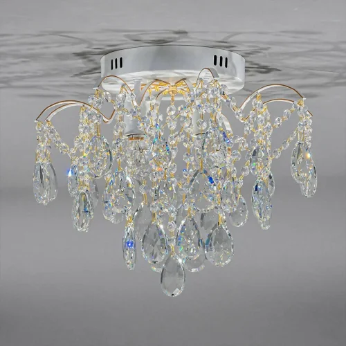 Люстра потолочная Selena 1126/4 Escada прозрачная на 4 лампы, основание белое в стиле классический фото 3