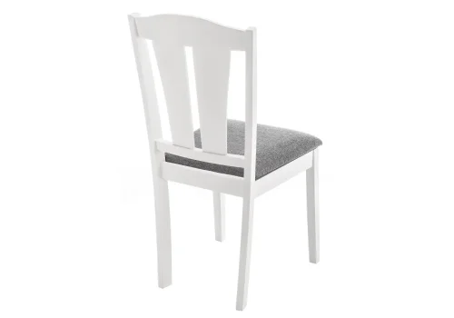 Деревянный стул Bert серый 11423 Woodville, серый/ткань, ножки/дерево/белый, размеры - ****420*460 фото 4