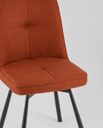 Стул Boun, вращающийся, терракотовый, сиденье УТ000040517 Stool Group, терракотовый/рогожка, ножки/металл/чёрный, размеры - *855**** фото 2