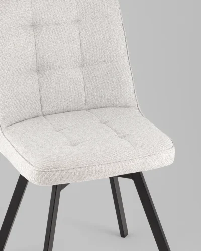 Стул Pleid, вращающийся, серый, сиденье УТ000040523 Stool Group, серый/рогожка, ножки/металл/чёрный, размеры - *855**** фото 2