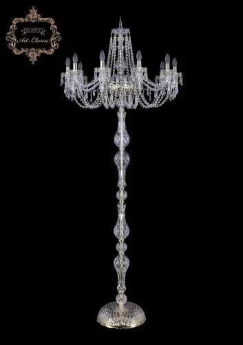 Торшер 13.23.10.300.h-210.Gd.Dr Bohemia Art Classic  прозрачный 10 ламп, основание золотое в стиле классический
