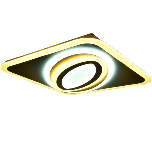 Люстра подвесной пультом ЛЕД с пультом Феликити (Felicity) TL1146-60D Toplight белая на 1 лампу, основание белое в стиле хай-тек современный с пультом квадраты