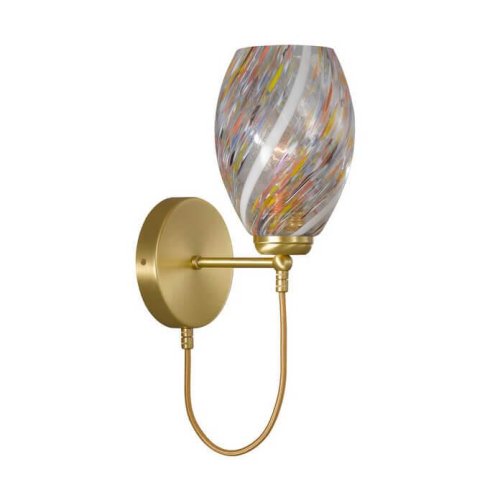 Бра A 10034/1 Reccagni Angelo разноцветный прозрачный на 1 лампа, основание матовое золото в стиле современный классический  фото 4