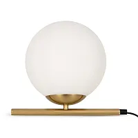 Настольная лампа Blossom FR5259TL-01BS Freya белая 1 лампа, основание латунь металл в стиле современный 