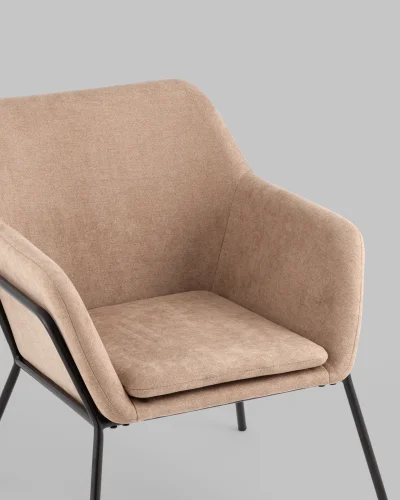 Кресло Шелфорд New, бежевый УТ000038628 Stool Group, бежевый/шенилл, ножки/металл/чёрный, размеры - *****мм фото 7