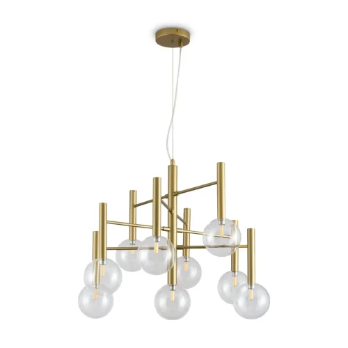 Люстра подвесная Luce FR5584CL-L45G Freya прозрачная на 9 ламп, основание золотое в стиле современный фото 12 Люстра подвесная Luce FR5584CL-L45G Freya прозрачная на 9 ламп, основание золотое в стиле современный фото 12