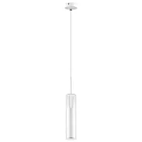 Светильник подвесной CILINO 756016 Lightstar прозрачный белый 1 лампа, основание белое в стиле хай-тек трубочки