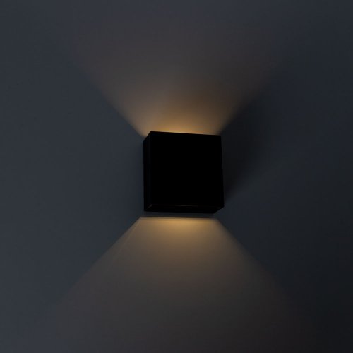 Настенный светильник LED Algol A1445AL-1BK Arte Lamp уличный IP54 чёрный 2 лампы, плафон чёрный в стиле современный LED фото 5