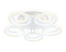 Люстра потолочная LED с пультом FA8944 Ambrella light белая на 1 лампу, основание белое в стиле хай-тек 