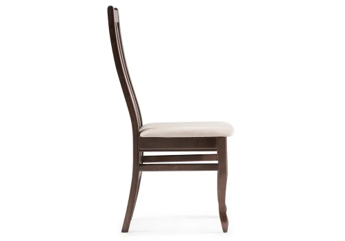 Деревянный стул Арлет ткань Tenerife latte / венге коричневый 615255 Woodville, бежевый/ткань, ножки/массив дерева/венге коричневый, размеры - *1020**** фото 3