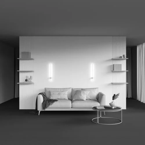 Бра LED Pars C070WL-L6W3K Maytoni белый на 1 лампу, основание белое в стиле хай-тек современный отражённый свет фото 2