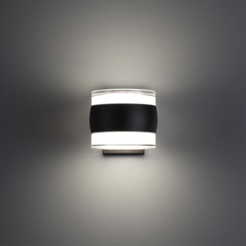 Настенный светильник уличный Estima 359720 Novotech уличный IP65 чёрный на 2 лампы, плафон прозрачный в стиле минимализм хай-тек современный LED фото 6