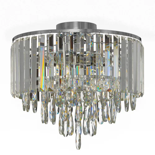 Люстра потолочная хрустальная Leonna CL320161 Citilux прозрачная на 6 ламп, основание хром в стиле классический современный фото 2 Люстра потолочная хрустальная Leonna CL320161 Citilux прозрачная на 6 ламп, основание хром в стиле классический современный фото 2