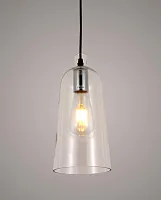 Светильник подвесной Nordica LDP 6814 PR Lumina Deco прозрачный 1 лампа, основание хром в стиле модерн 
