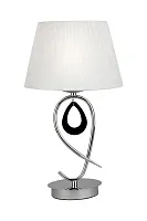 Настольная лампа Udine OML-60004-01 Omnilux белая 1 лампа, основание хром металл в стиле классический 