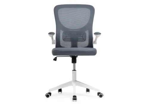 Компьютерное кресло Konfi dark gray / white 15328 Woodville, серый/сетка ткань, ножки/металл/белый, размеры - *1110***600*660 фото 3