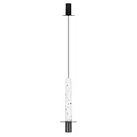Светильник подвесной LED Lava 10361B LOFT IT белый на 1 лампу, основание чёрное в стиле современный 