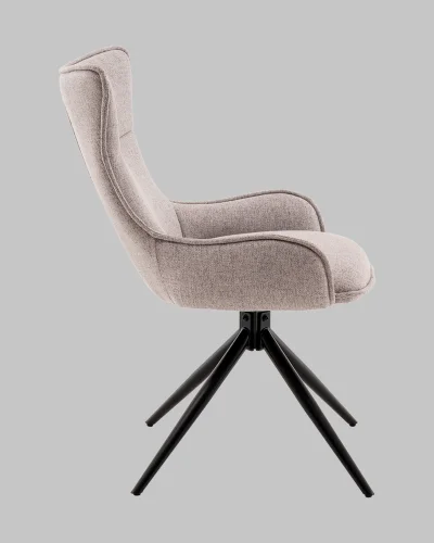 Стул обеденный Irigo,  светло-серый УТ000040790 Stool Group, серый/рогожка, ножки/металл/чёрный, размеры - *890**** фото 4