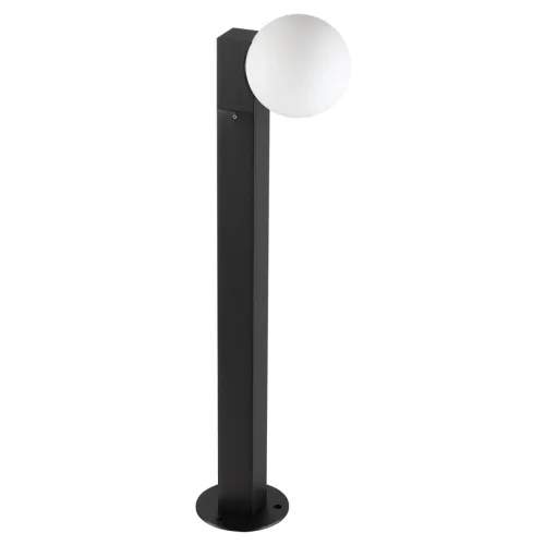 Парковый светильник Viva 7124/1G Odeon Light уличный IP65 чёрный на 1 лампу, плафон белый в стиле современный хай-тек G9