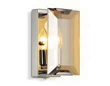 Бра с выключателем Traditional TR5156 Ambrella light янтарный на 1 лампу, основание хром в стиле арт-деко Бра с выключателем Traditional TR5156 Ambrella light янтарный на 1 лампу, основание хром в стиле арт-деко