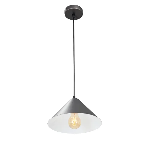 Светильник подвесной V2925-2/1S Vitaluce чёрный серый 1 лампа, основание серое в стиле арт-деко  фото 3
