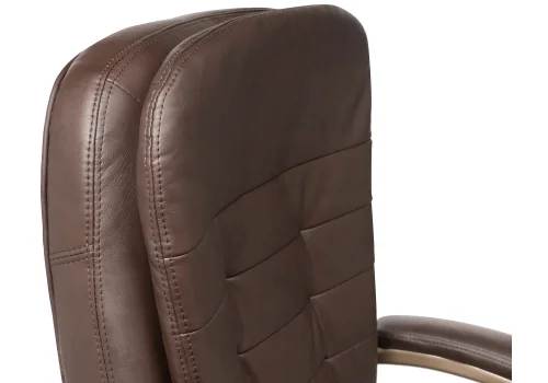 Компьютерное кресло Palamos brown 15074 Woodville, коричневый/экокожа, ножки/пластик/коричневый, размеры - *1140***630*720 фото 6