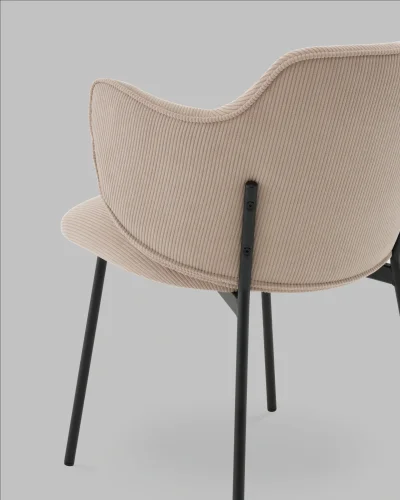 Стул Джиннет велюр бежевый УТ000041754 Stool Group, бежевый/велюр, ножки/металл/чёрный, размеры - ***** фото 7 Стул Джиннет велюр бежевый УТ000041754 Stool Group, бежевый/велюр, ножки/металл/чёрный, размеры - ***** фото 7