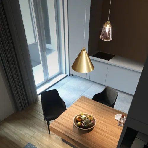 Светильник подвесной ADRIELL gold 189873-23 ImperiumLoft прозрачный золотой на 2 лампы, основание золотое в стиле современный фото 7