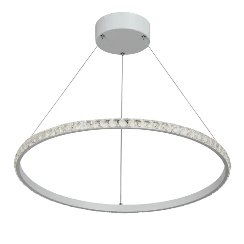 Светильник подвесной LED V4628-0/1S Vitaluce без плафона 1 лампа, основание белое в стиле хай-тек кольца фото 3