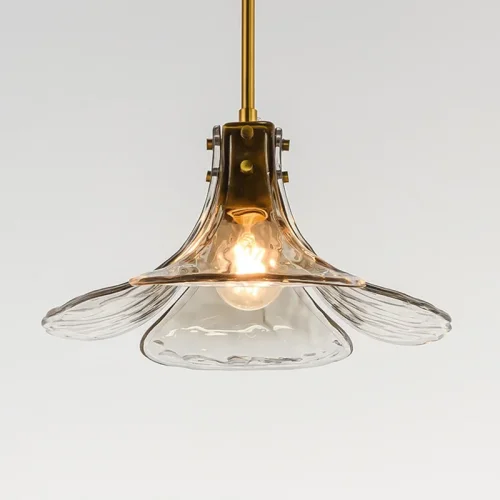 Светильник подвесной FLEUR 140696-26 ImperiumLoft прозрачный 1 лампа, основание золотое в стиле современный  фото 7