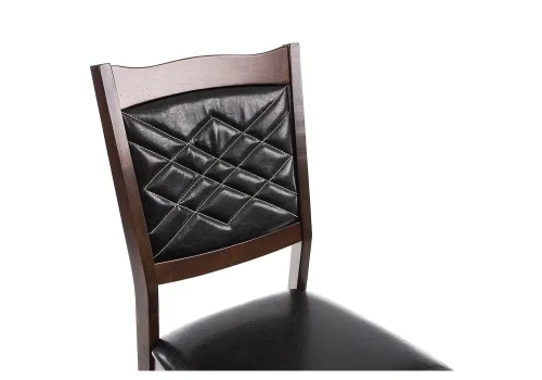 Деревянный стул Vale cappuccino 1599 Woodville, чёрный/искусственная кожа, ножки/дерево/коричневый капучино, размеры - ****440*510 фото 3