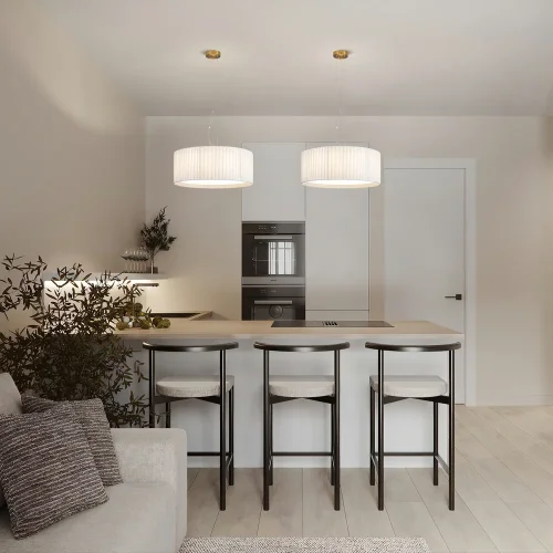 Светильник подвесной Pareo FR5590PL-01BS Freya белый на 1 лампу, основание латунь в стиле современный прованс фото 2 Светильник подвесной Pareo FR5590PL-01BS Freya белый на 1 лампу, основание латунь в стиле современный прованс фото 2