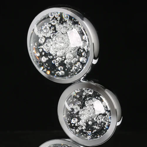 Настольная лампа LED Капелия 730031203 DeMarkt прозрачная 1 лампа, основание хром металл в стиле хай-тек  фото 6