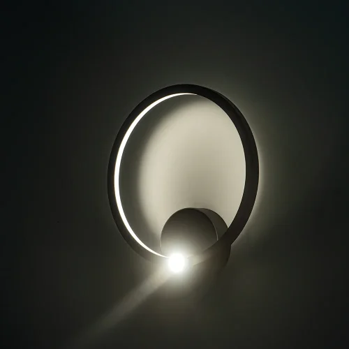 Бра LED Errai A2195AP-1BK Arte Lamp чёрный на 1 лампа, основание чёрное в стиле хай-тек современный кольца фото 2