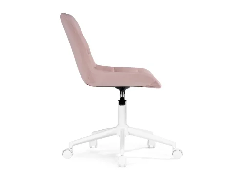 Компьютерное кресло Честер розовый / белый 533175 Woodville, розовый/велюр, ножки/металл/белый, размеры - *920***490*600 фото 2