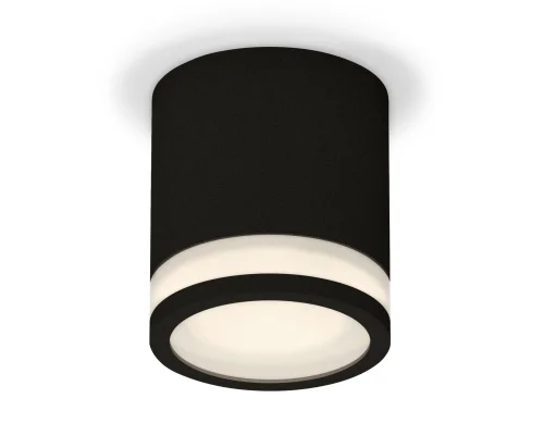Светильник накладной XS7402031 Ambrella light чёрный 1 лампа, основание чёрное в стиле хай-тек современный круглый