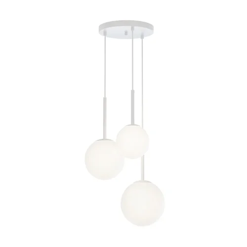 Светильник подвесной Basic form MOD321PL-03W Maytoni белый 3 лампы, основание белое в стиле современный каскад шар