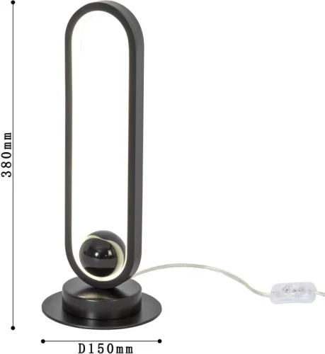 Настольная лампа LED Altus 4220-1T F-promo чёрная 1 лампа, основание чёрное металл в стиле современный  фото 3