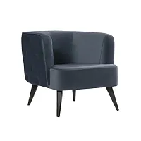 Кресло Gloria 700960 Milosh Tendence, синий/велюр, ножки/дерево/серый, размеры - 730**800**800*мм