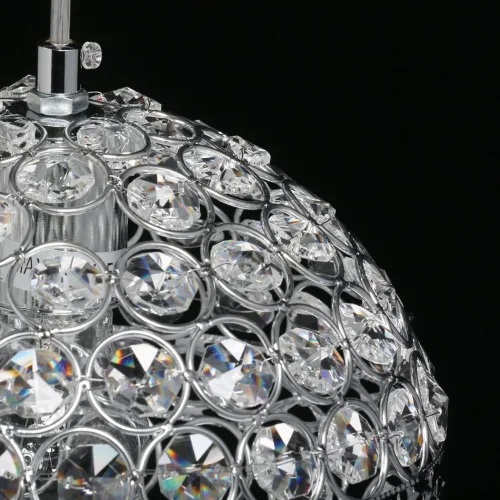 Светильник подвесной Бриз 111011701 DeMarkt прозрачный 1 лампа, основание хром в стиле классический  фото 8
