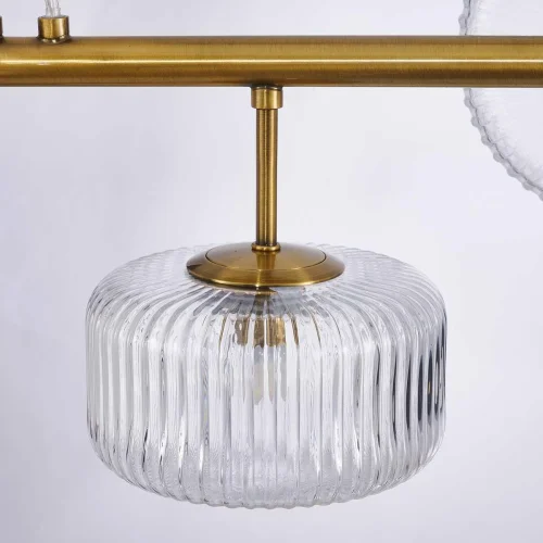 Светильник подвесной Malinconia 4051-5P Favourite прозрачный 5 ламп, основание латунь в стиле современный  фото 4