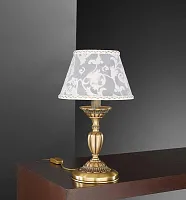 Настольная лампа P 8270 P Reccagni Angelo белая 1 лампа, основание античное бронза латунь металл в стиле классический 