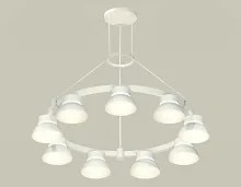 Светильник подвесной XR92031701 Ambrella light белый 9 ламп, основание белое в стиле хай-тек современный 