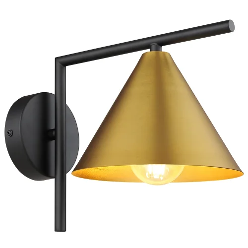 Бра David A7033AP-1BK Arte Lamp латунь на 1 лампа, основание чёрное в стиле современный лофт  фото 2