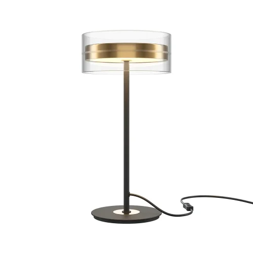 Настольная лампа LED Dress code MOD348TL-L14BBS3K Maytoni прозрачная 1 лампа, основание чёрное металл в стиле современный хай-тек  фото 5