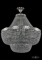 Люстра потолочная хрустальная 19101/H1/70IV Ni Bohemia Ivele Crystal прозрачная на 22 лампы, основание никель в стиле классический sp
