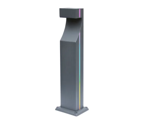 Парковый светильник LED с пультом Келси 09205-F(220V),16(RGB) Kink Light уличный IP65 серый на 2 лампы, плафон серый в стиле современный LED
