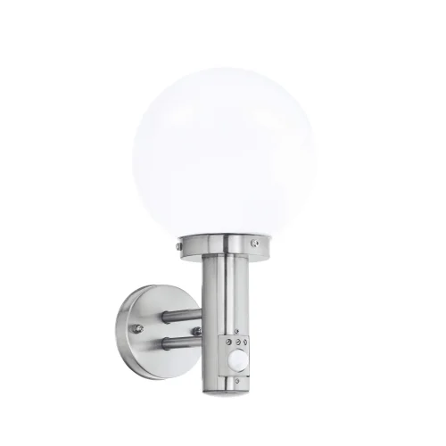 Настенный светильник 27126 NISIA Eglo уличный IP44 серый 1 лампа, плафон белый в стиле современный E27